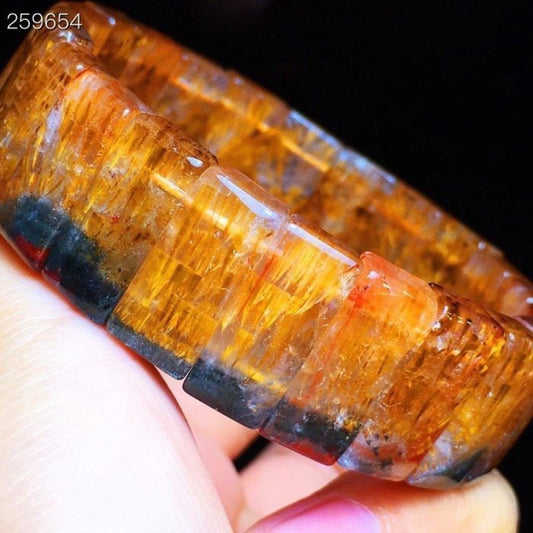 時根坊巴西黃金極光23紫鈦晶黃水晶手排