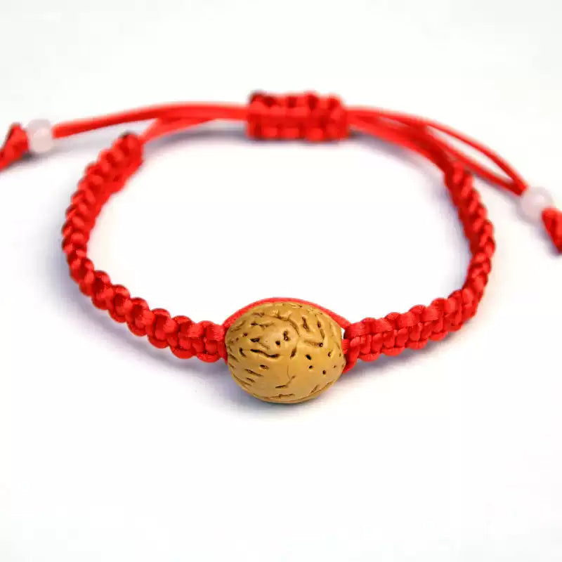 時根坊桃核手串桃胡桃木核桃殼紅繩手鏈