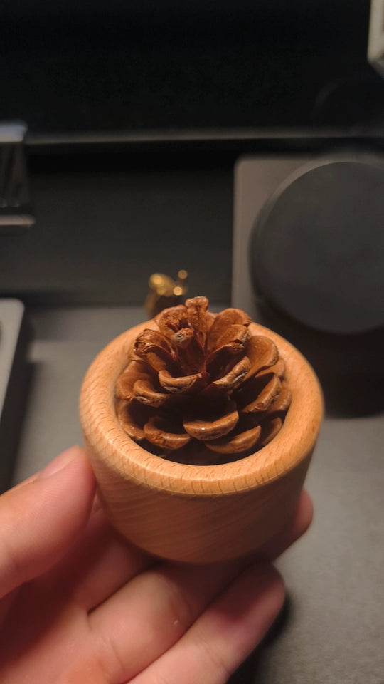 時根坊擴香木家用室內擴香器擺飾-松果擴香器