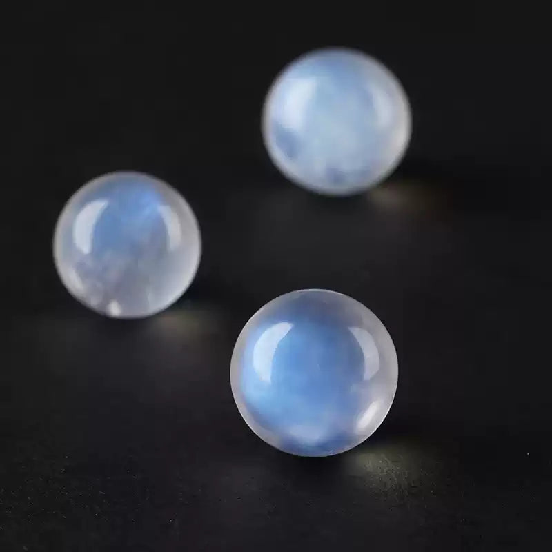 時根坊天然收藏級月光石散珠冰種藍月光單珠