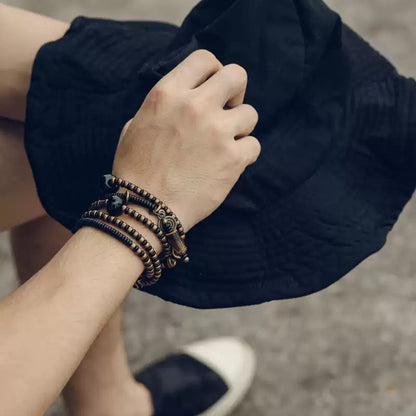 時根坊黑檀木多層手鏈