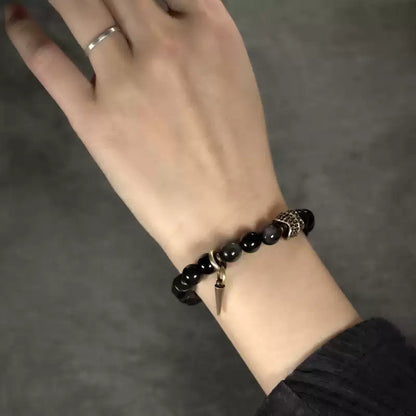 時根坊復古原創手工紋理黑檀木手串