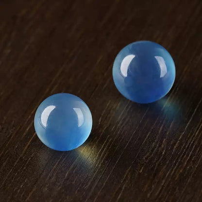 時根坊天然冰種收藏級海藍寶散珠魔鬼藍單珠