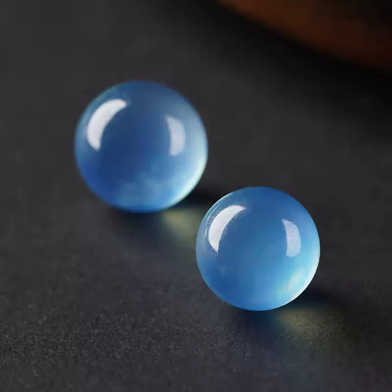 時根坊天然冰種收藏級海藍寶散珠魔鬼藍單珠