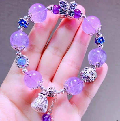 時根坊收藏級天然薰衣草紫水晶 手串(14-20cm)