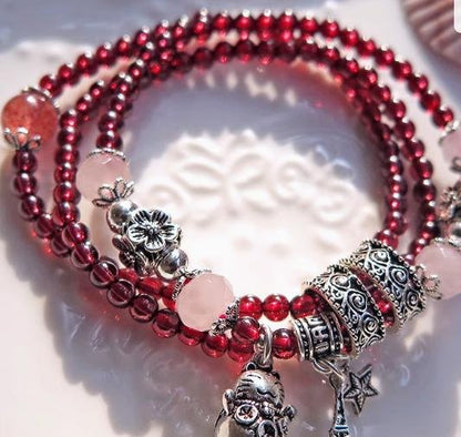 時根坊收藏級天然8A石榴石 手串(14-20cm)