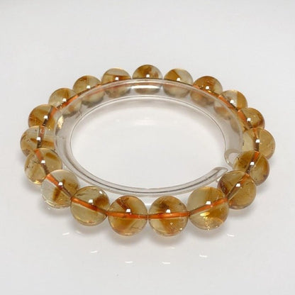 時根坊天然巴西招財金字塔黃水晶手珠(10mm)