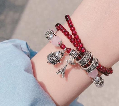 時根坊收藏級天然8A石榴石 手串(14-20cm)